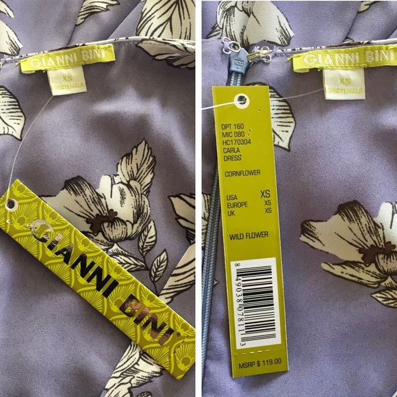 Gianni Bini Carla Tie Front Dress, NWT, Floral - Picture 8 of 8